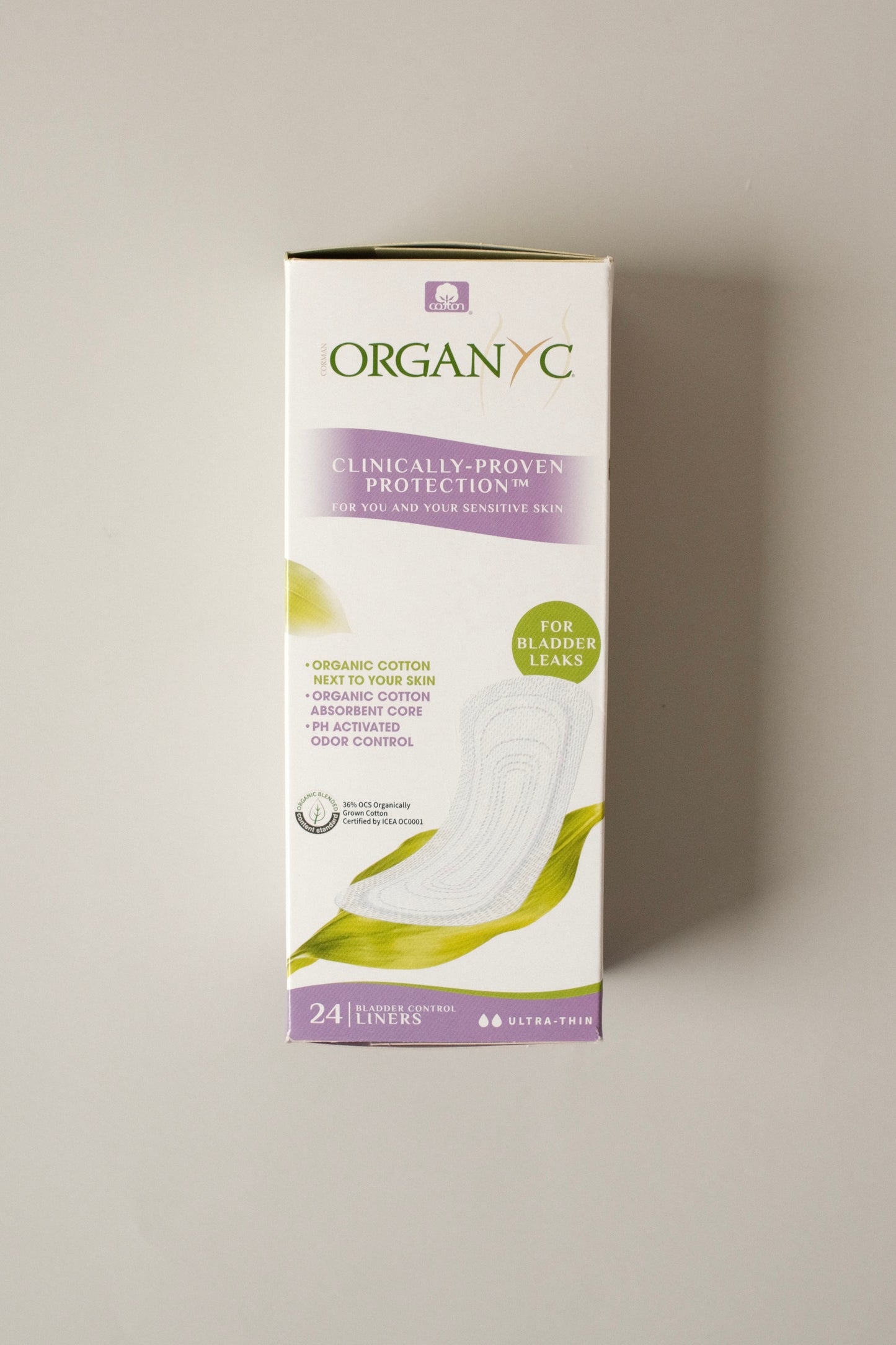 Light incontinence panty liners for bladder leaks