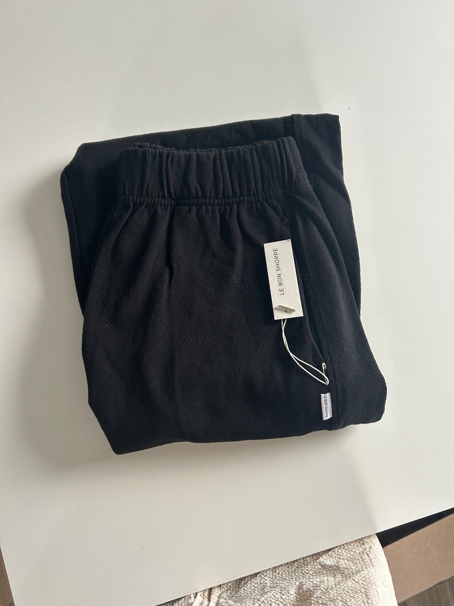 Balloon pants, heavyweight cotton – black