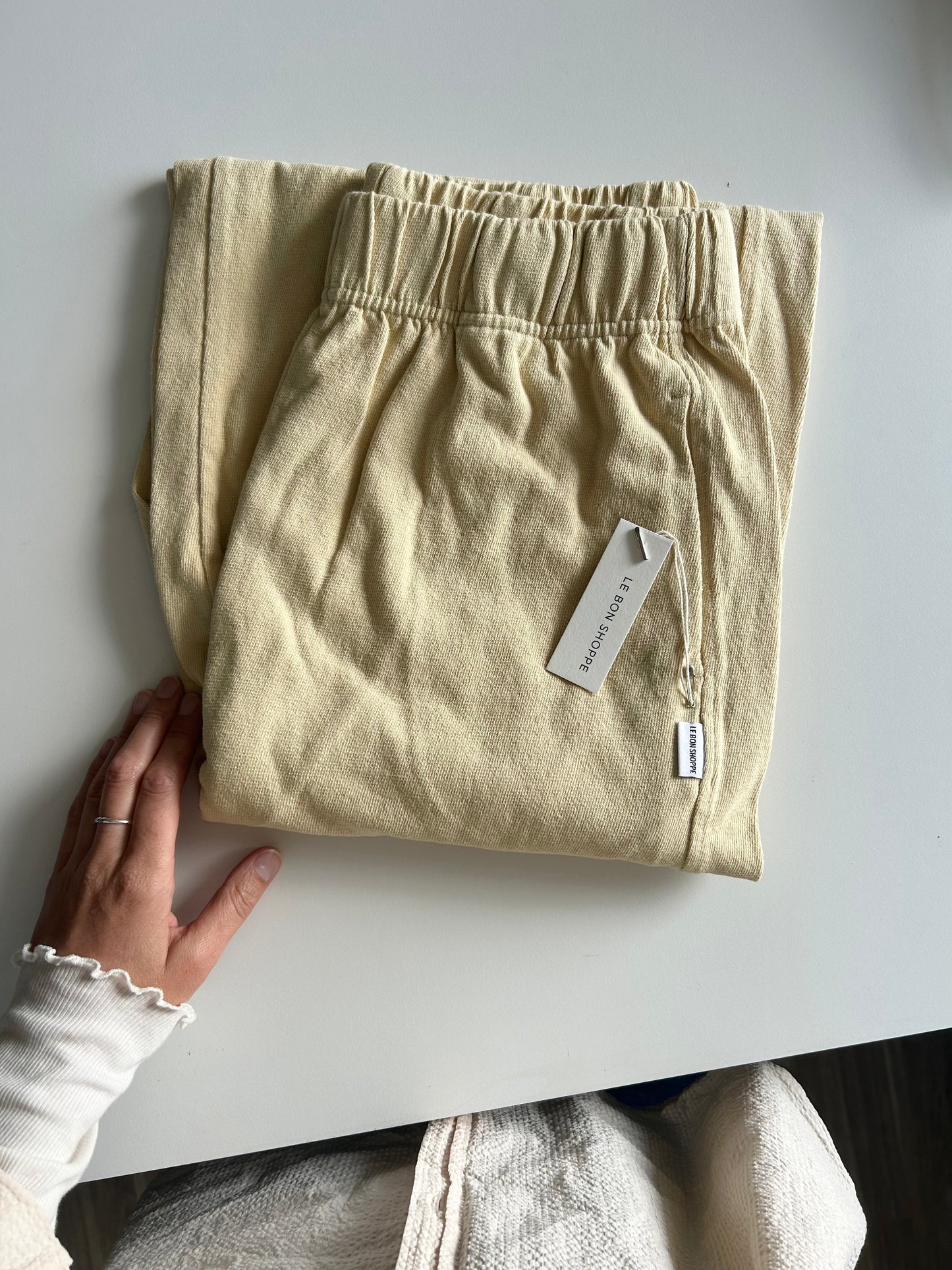 Balloon pants, heavyweight cotton – butter