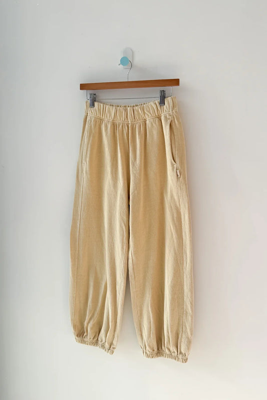 Balloon pants, heavyweight cotton – butter
