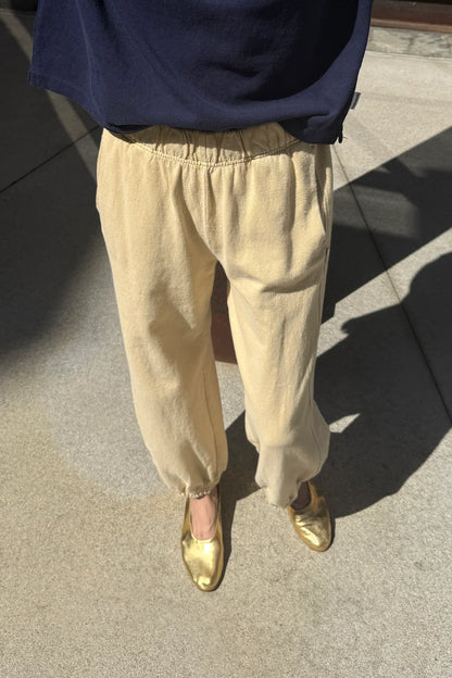 Balloon pants, heavyweight cotton – butter