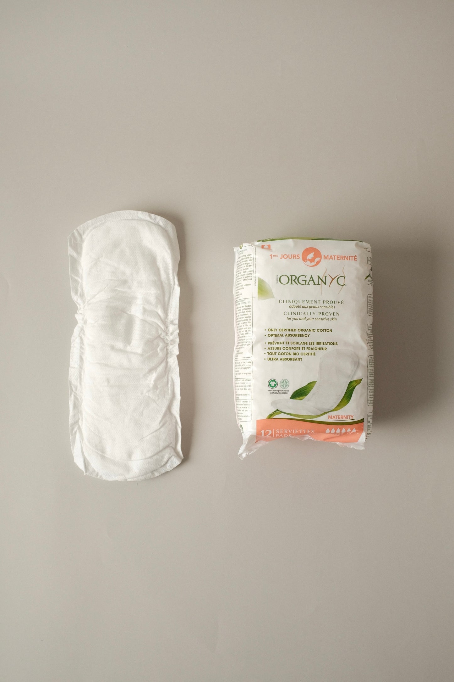 Organic cotton postpartum pads –  12 pcs
