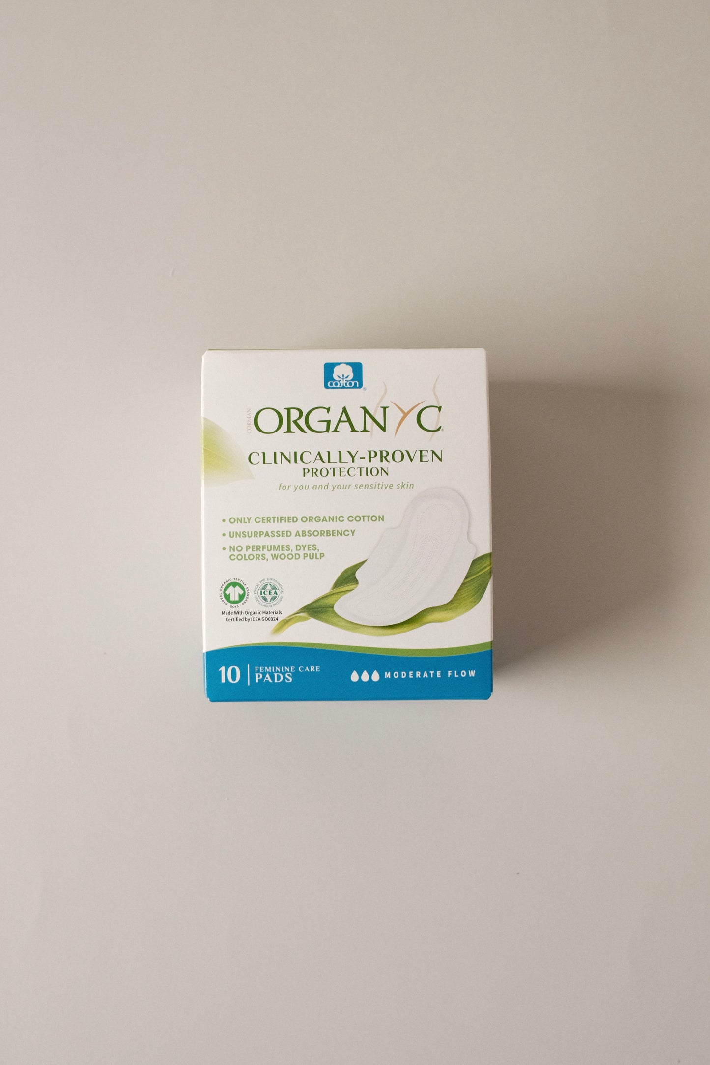 Organic cotton pads - moderate flow