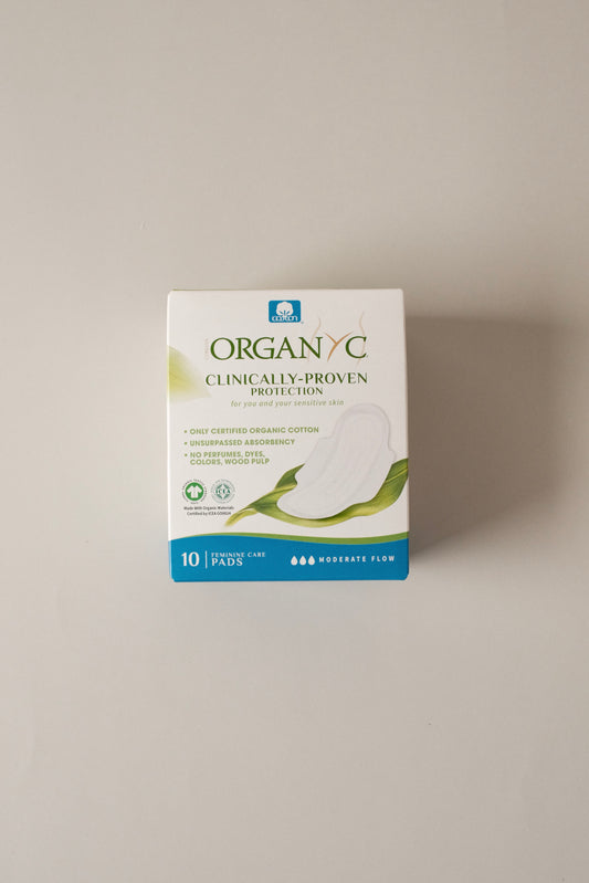 Organic cotton pads - moderate flow