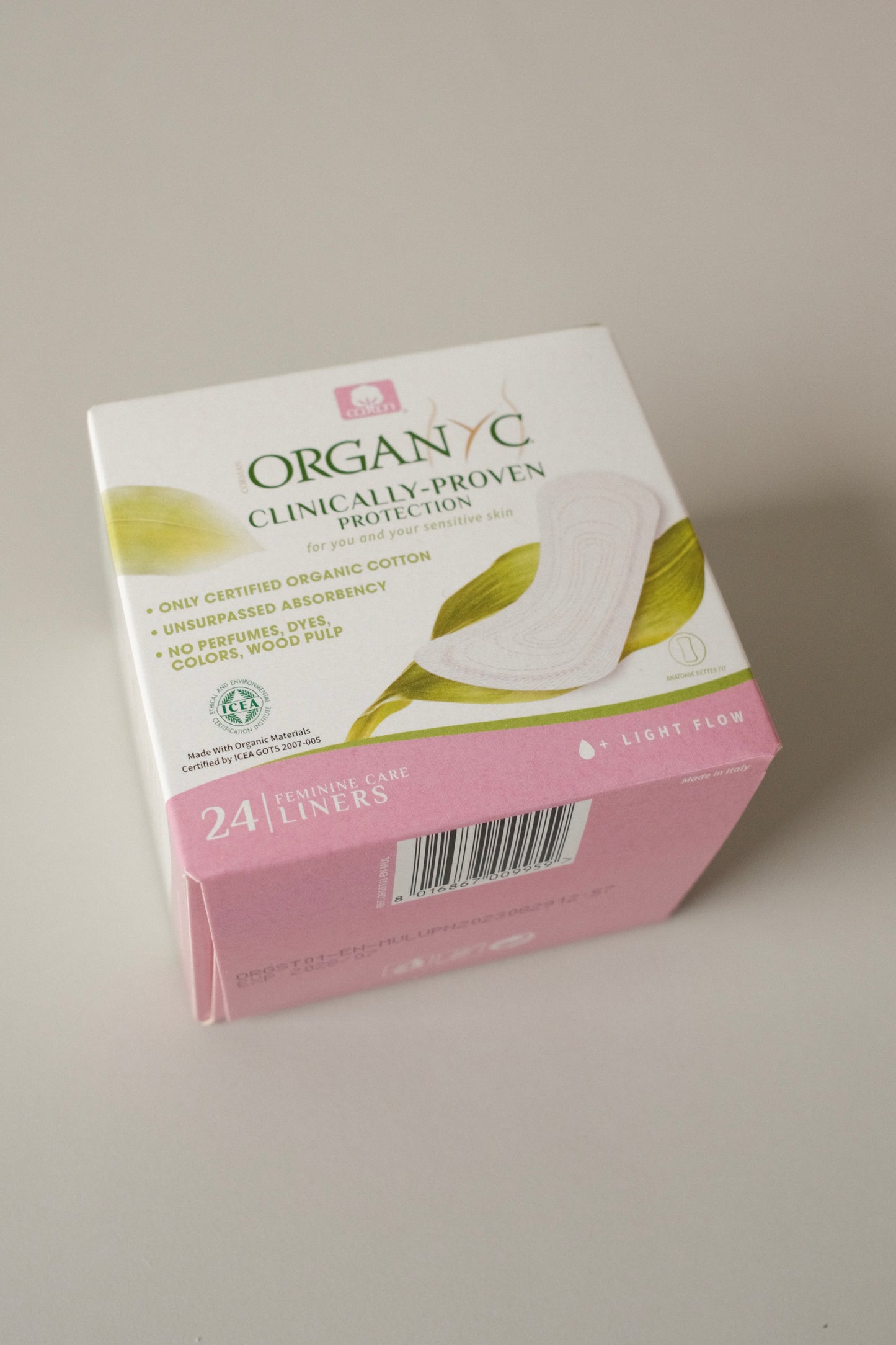 Organic cotton panty liners - ultra light flow