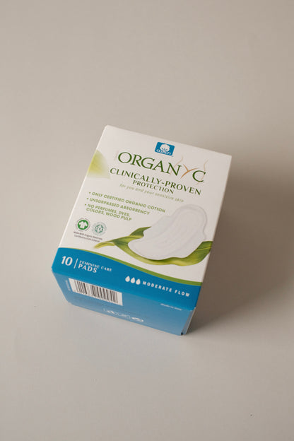 Organic cotton pads - moderate flow