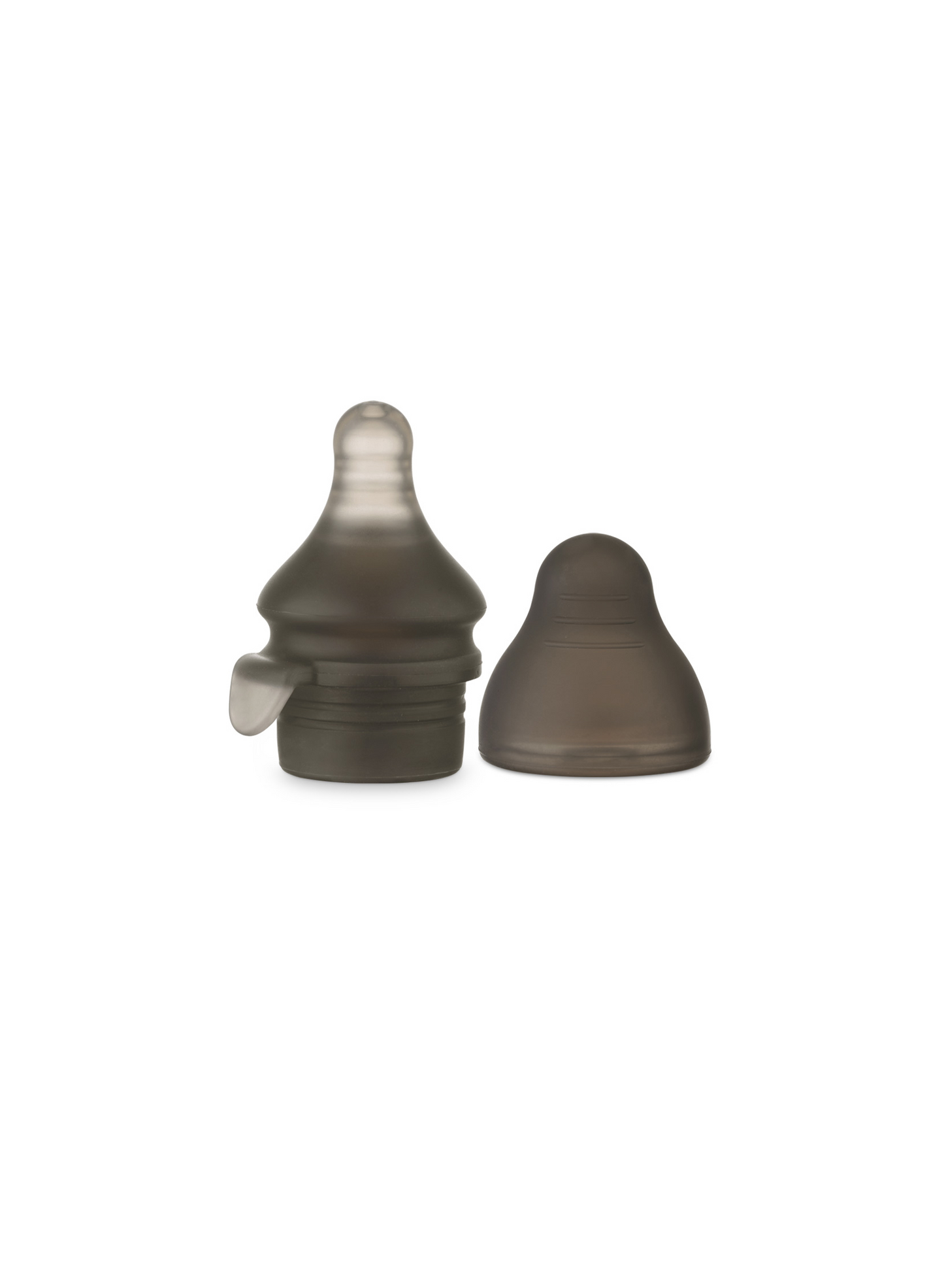 Haakaa squeeze and feed attachment set with soft silicone nipple and dustproof cap for baby feeding pouches