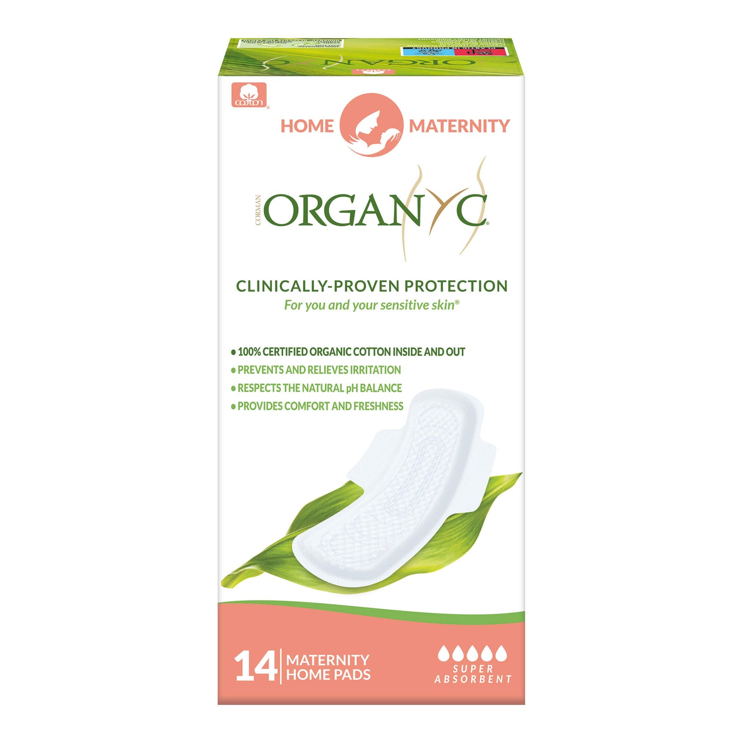Organic cotton maternity home pads –  14 pcs