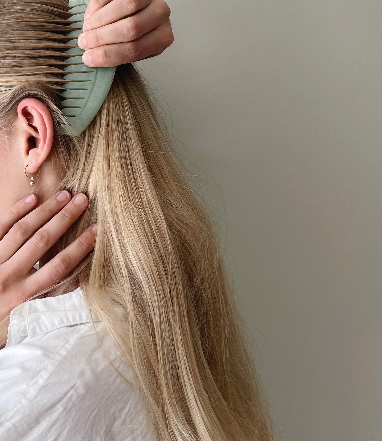 Jade gua sha comb
