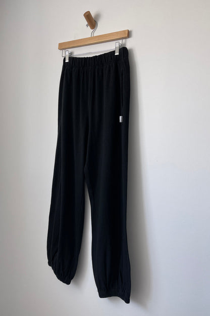 Balloon pants, heavyweight cotton – black