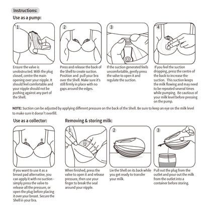 Shell wearable silicone pump
