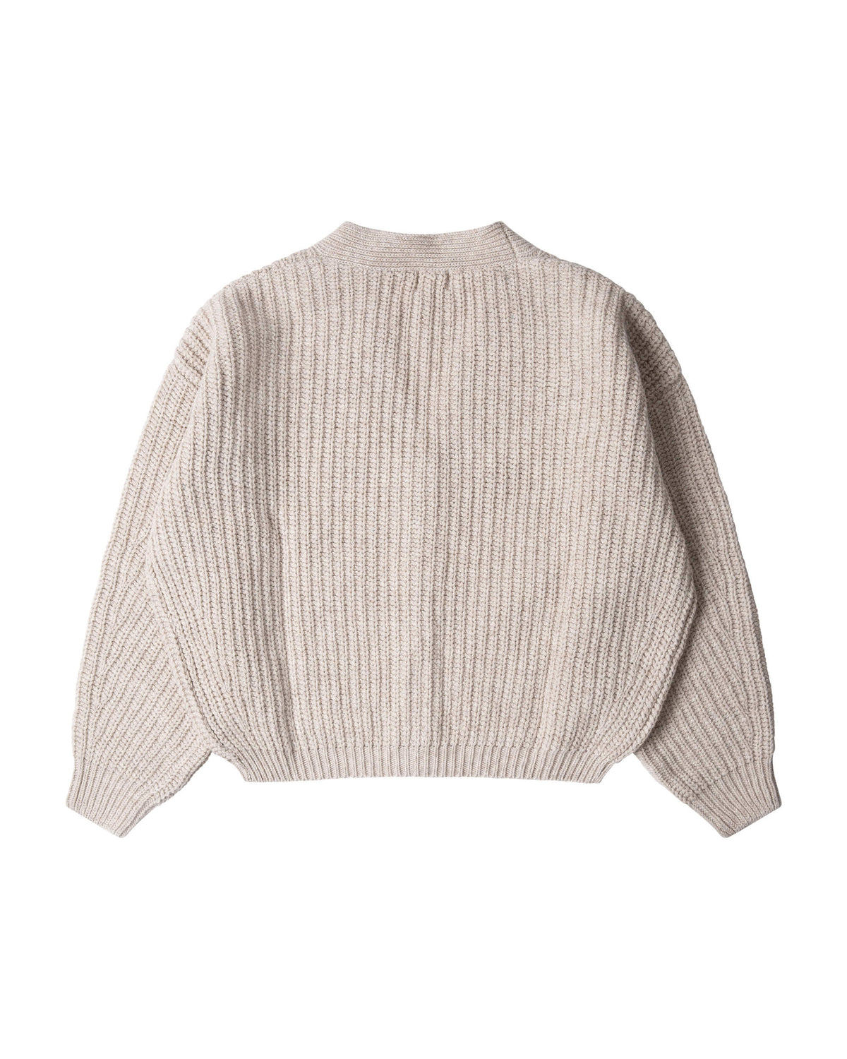 Organic knit cardigan – salt