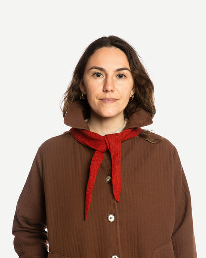Organic knit bandana – cranberry