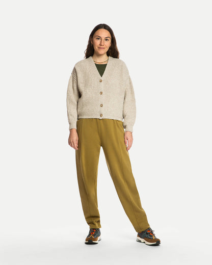 Organic knit cardigan – salt