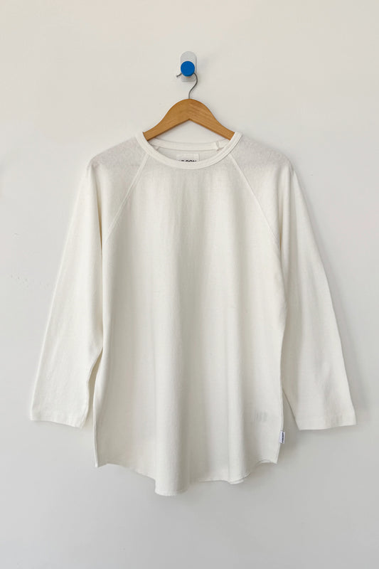 Raglan tee, heavyweight cotton – white