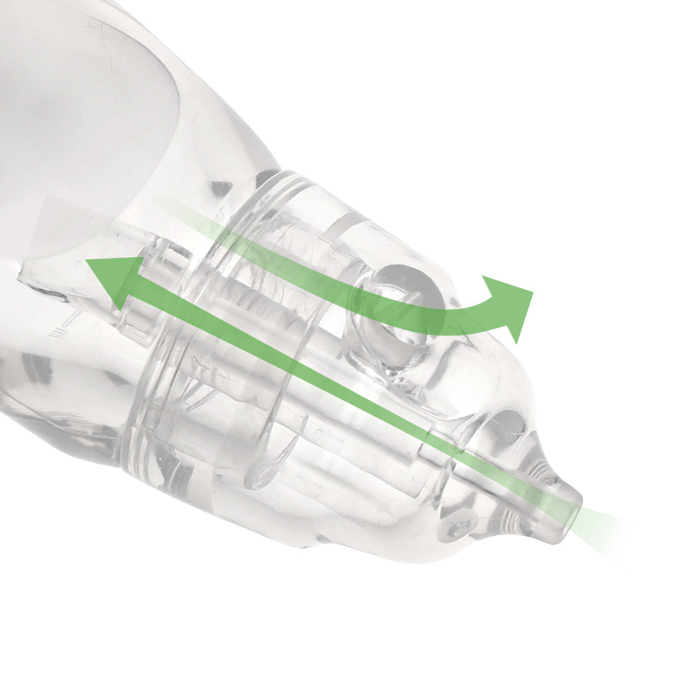Adjustable nasal aspirator tip with rotating nozzle for easy use