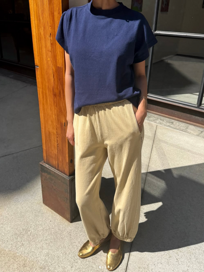 Balloon pants, heavyweight cotton – butter