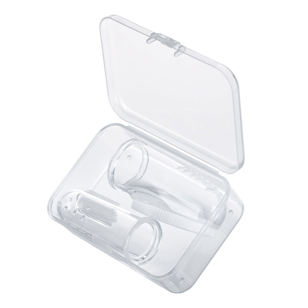 Baby finger toothbrush storage case hygienic travel storage