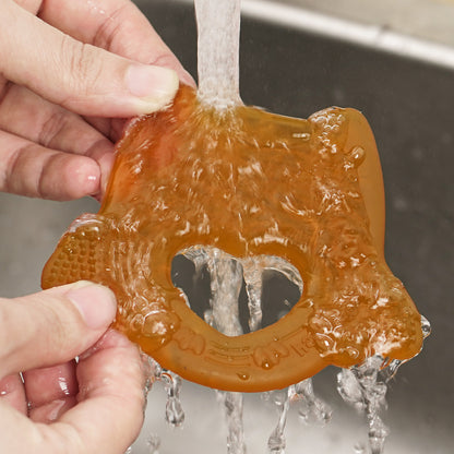 Washable baby teether under running water easy to clean