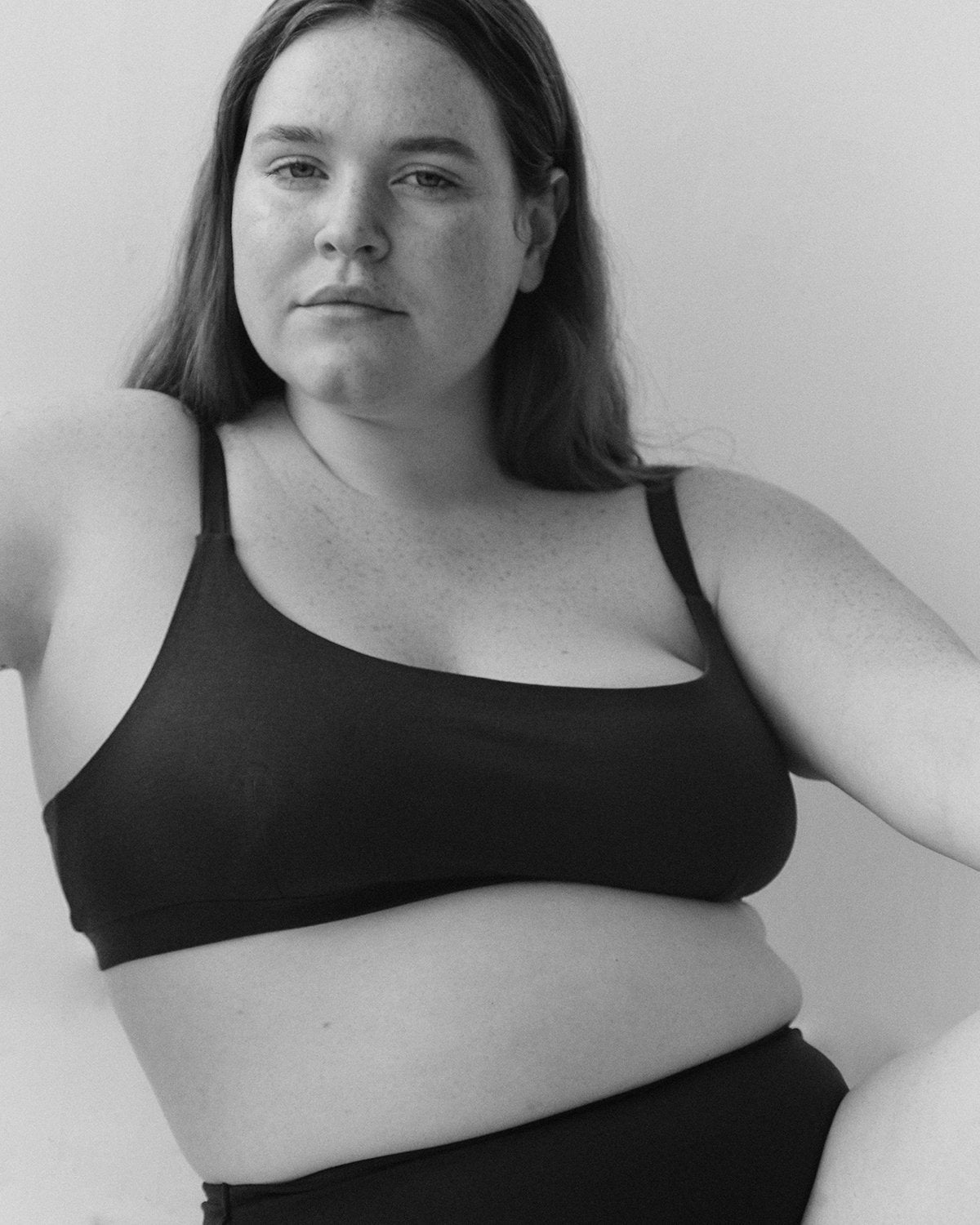 Full organic cotton bra – charcoal blue