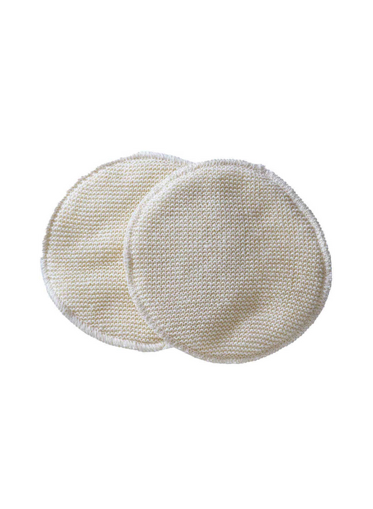 Reusable organic nursing pads silk-wool blend for breastfeeding comfort