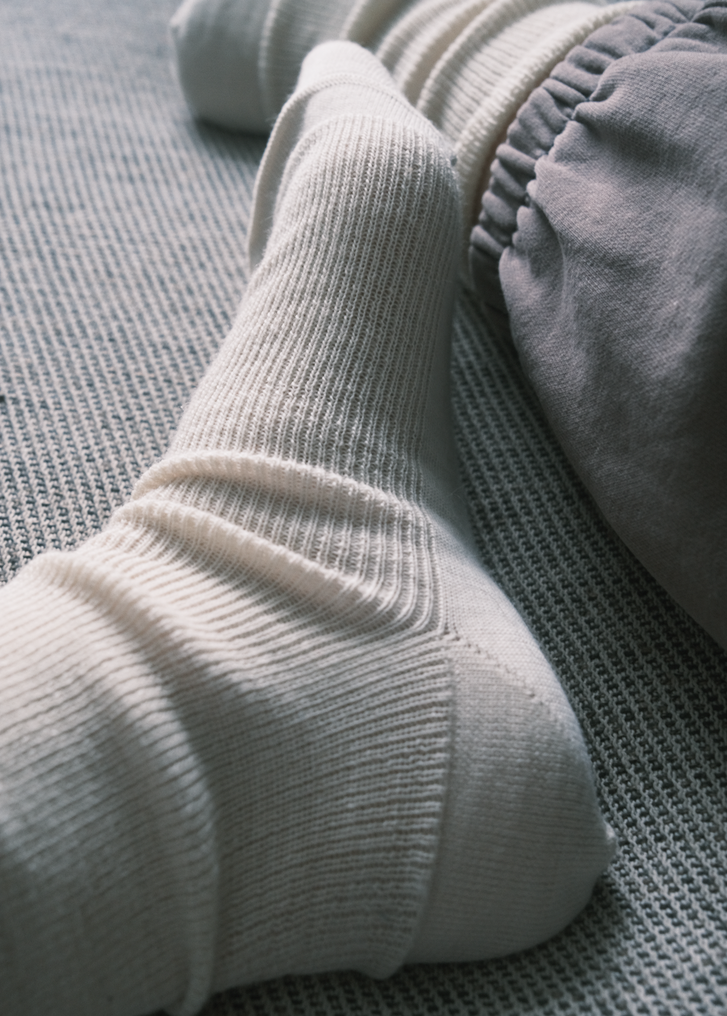 Organic wool socks – natural white