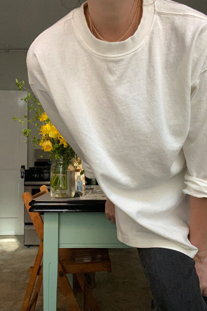 Sunday tee, heavyweight cotton – white