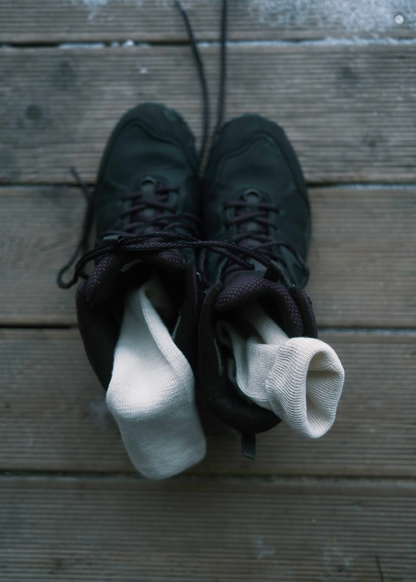 Organic wool socks – natural white